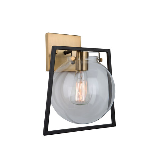 Bridgetown Wall Sconce in Black and Harvest Brass