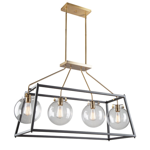 Bridgetown Island Light In Black & Harvest Brass