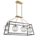 Bridgetown Island Light In Black & Harvest Brass