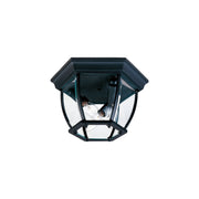 Crown Hill 3 Light Outdoor Flush Mount in Black