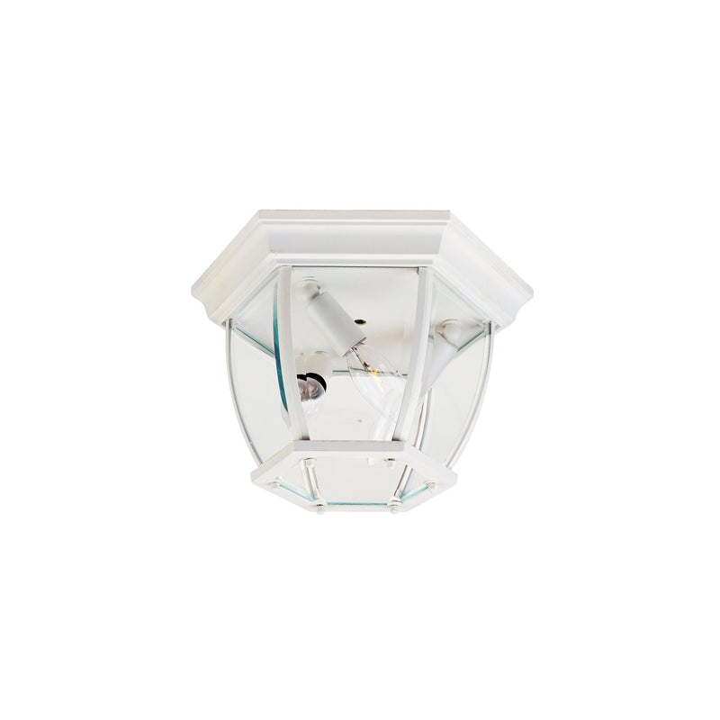 Crown Hill 3 Light Outdoor Flush Mount in White
