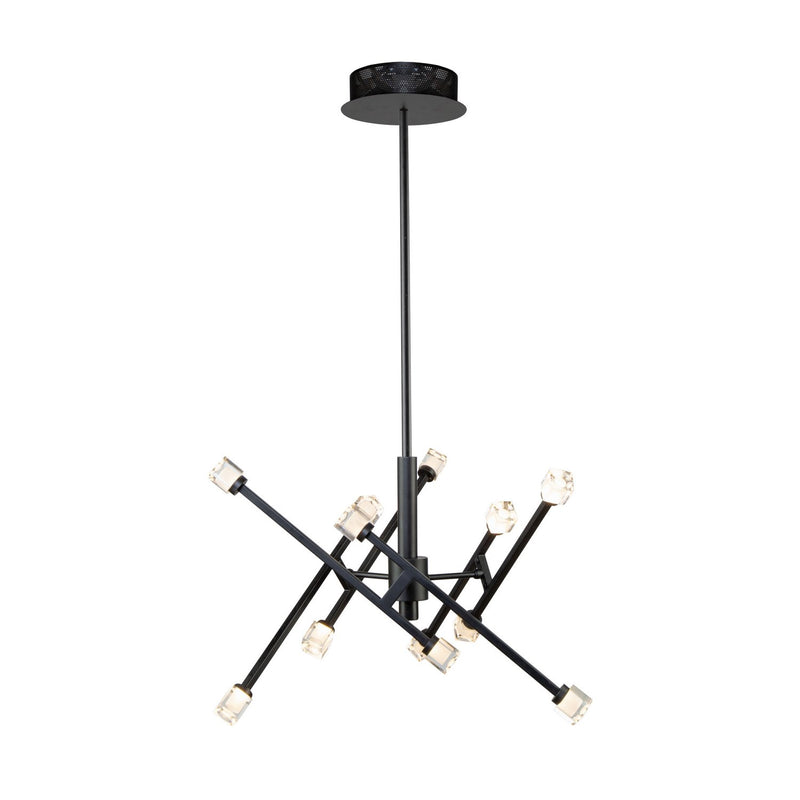 Batton 12-Light LED Chandelier in Black