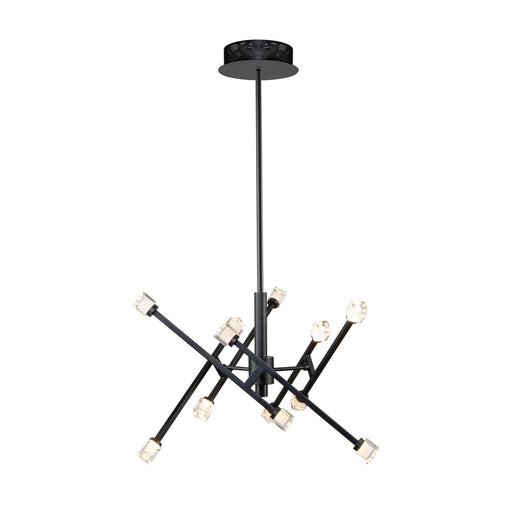 Batton 12-Light LED Chandelier in Black