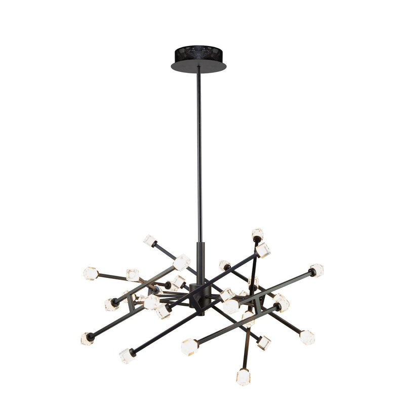 Batton 30-Light LED Chandelier in Black