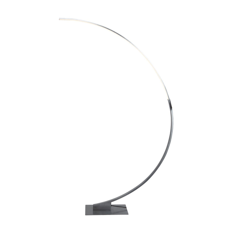 Cortina LED Arc Floor Lamp in Brushed Grey