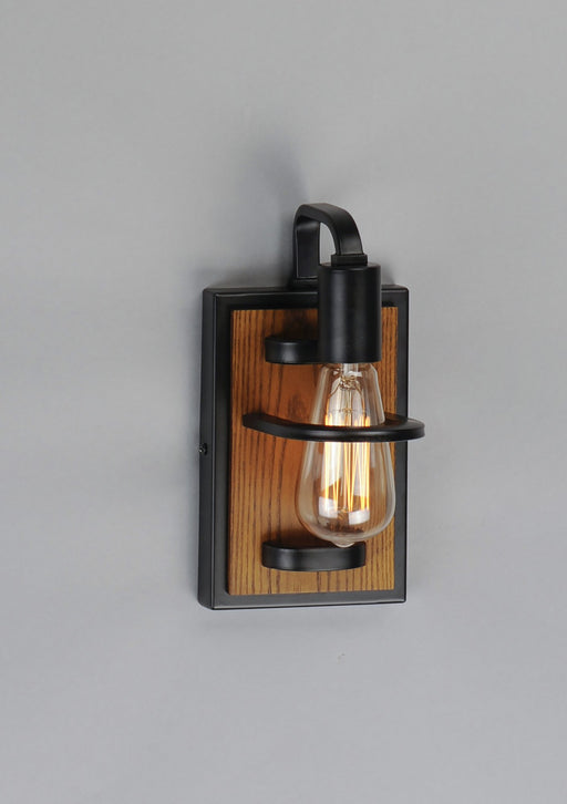 Black Forest 1 Light Wall Sconce in Black / Ashbury