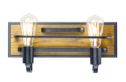 Black Forest 2 Light Bath Vanity Light in Black / Ashbury