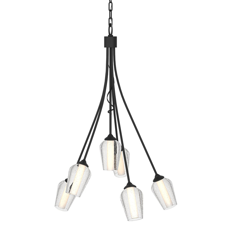 Flora 6-Light 23" Chandelier in Black