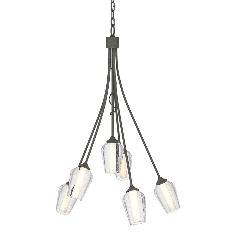 Flora 6-Light 23" Chandelier in Natural Iron