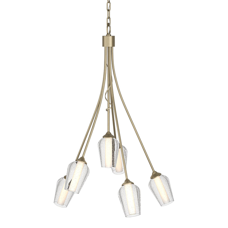 Flora 6-Light 23" Chandelier in Soft Gold