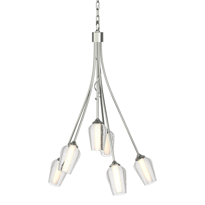 Flora 6-Light 23" Chandelier in Sterling
