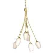 Flora 6-Light 23" Chandelier in Modern Brass