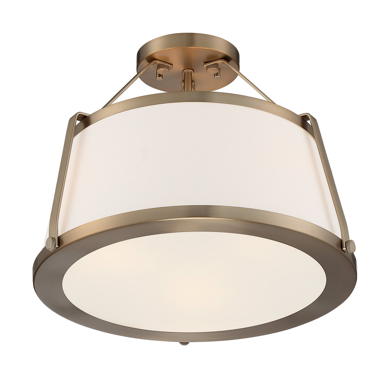60-6997 - Cutty 3-Light Semi Flush Mount in Burnished Brass by Nuvo Lighting