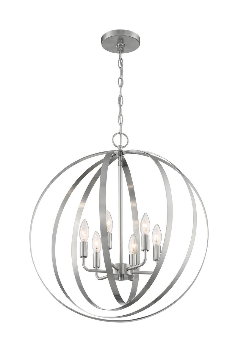 Pendleton 6-Light Chandelier in Brushed Nickel