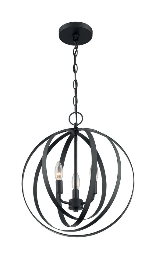 Pendleton 3-Light Chandelier in Matte Black