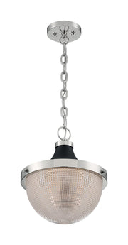 Faro 13" Pendant in Polished Nickel and Black