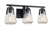 Skybridge 3-Light Bath Vanity Light in Matte Black