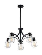 Skybridge 5-Light Chandelier in Matte Black