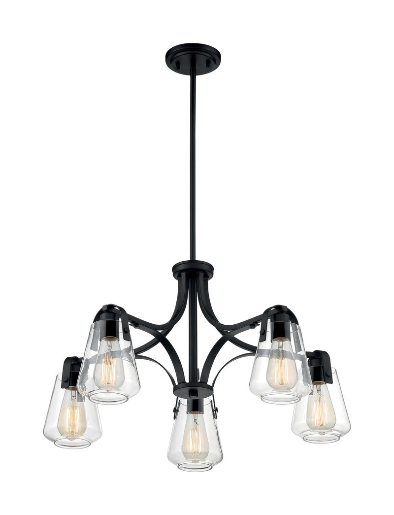 Skybridge 5-Light Chandelier in Matte Black