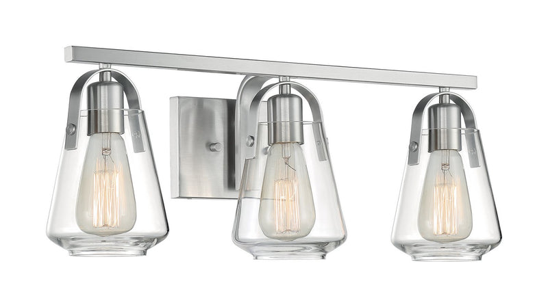 Skybridge 3-Light Bath Vanity Light in Brushed Nickel