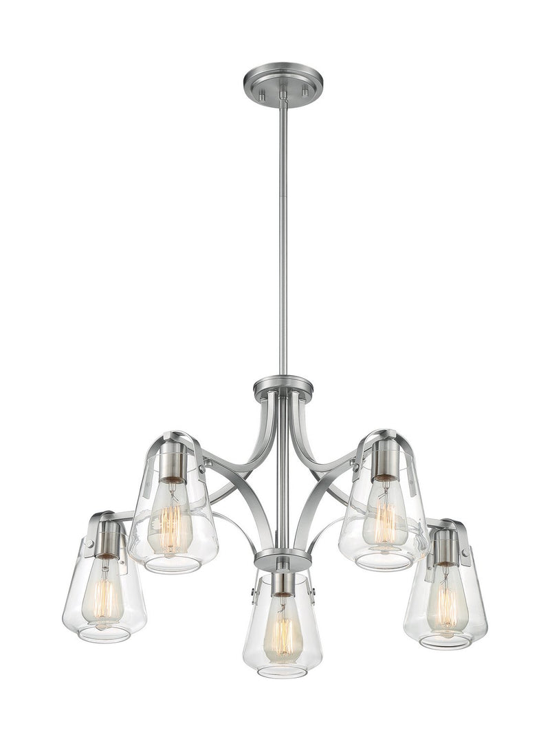 Skybridge 5-Light Chandelier in Brushed Nickel