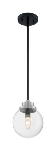 Axis Pendant in Matte Black and Brushed Nickel