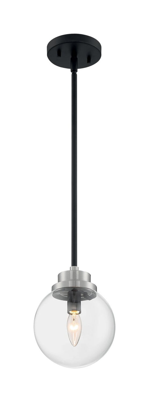 Axis Pendant in Matte Black and Brushed Nickel