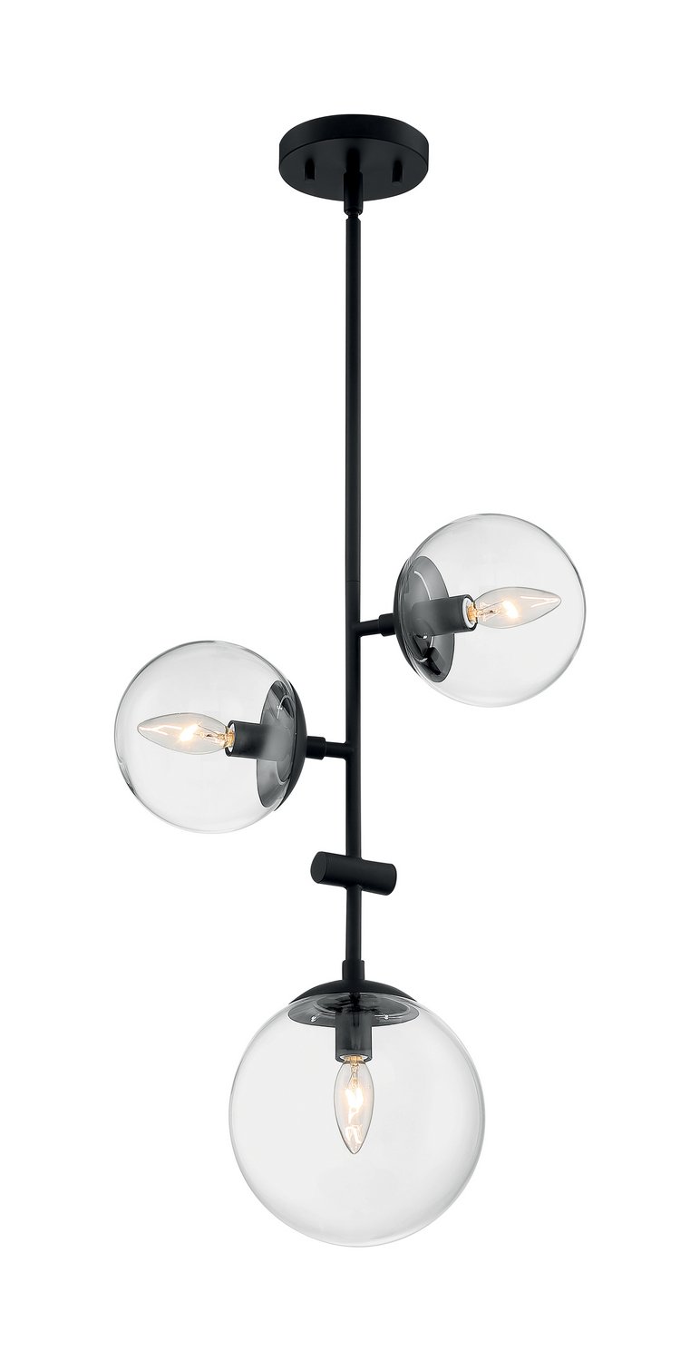 Sky 3-Light Pendant in Matte Black