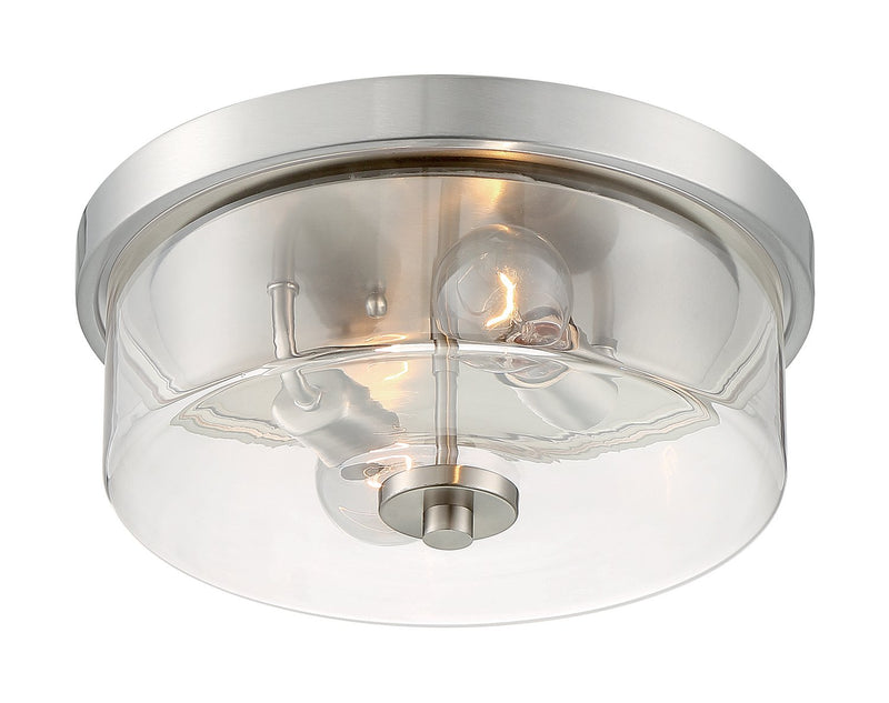 Sommerset 2-Light Flush Mount in Brushed Nickel