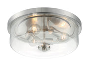 Sommerset 3-Light Flush Mount in Brushed Nickel