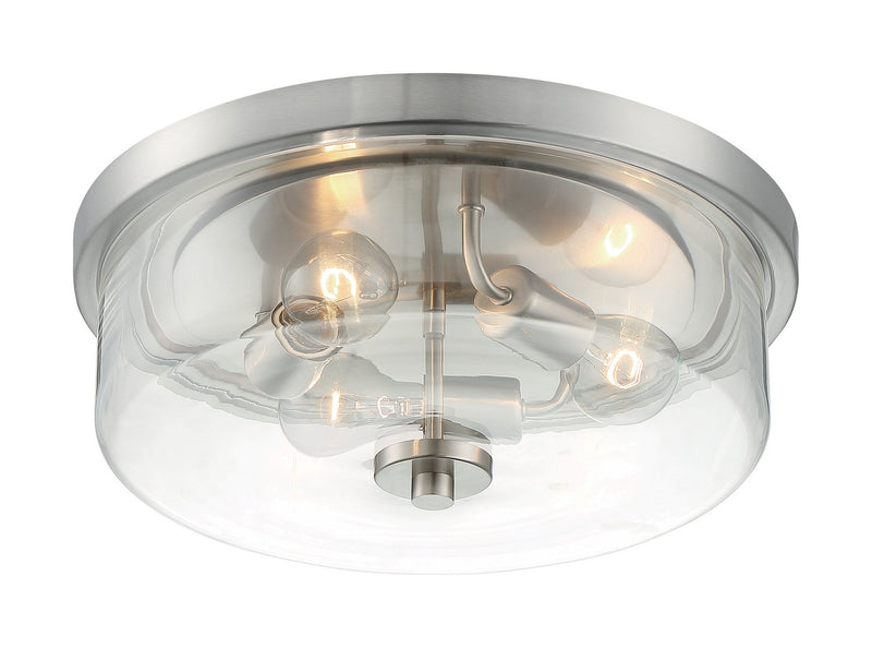 Sommerset 3-Light Flush Mount in Brushed Nickel