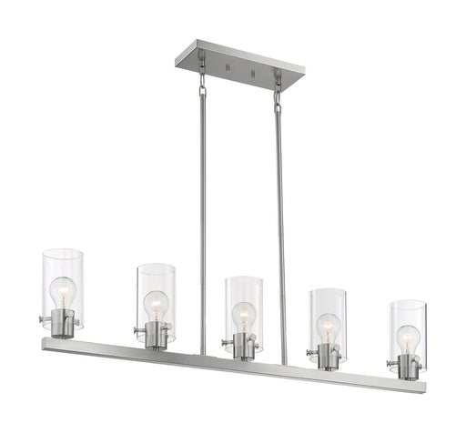 Sommerset 5-Light Linear Pendant in Brushed Nickel