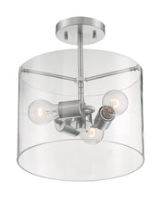 Sommerset 3-Light Semi-Flush Mount in Brushed Nickel
