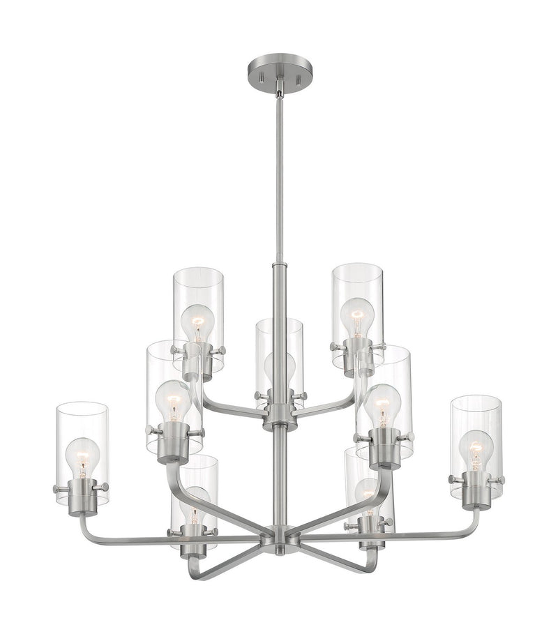 Sommerset 9-Light Chandelier in Brushed Nickel