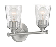 Bransel 2-Light Bath Vanity Light in Brushed Nickel