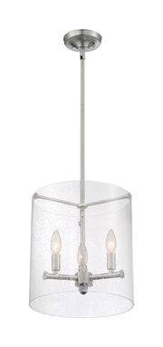 Bransel 3-Light Pendant in Brushed Nickel