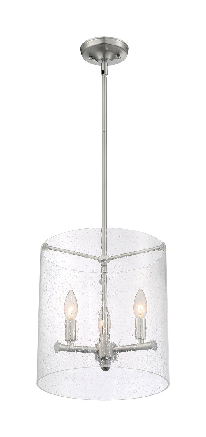 Bransel 3-Light Pendant in Brushed Nickel