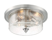 Bransel 3-Light Flush Mount in Brushed Nickel