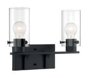Sommerset 2-Light Bath Vanity Light in Matte Black