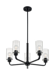 Sommerset 5-Light Chandelier in Matte Black