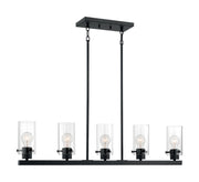 Sommerset 5-Light Linear Pendant in Matte Black