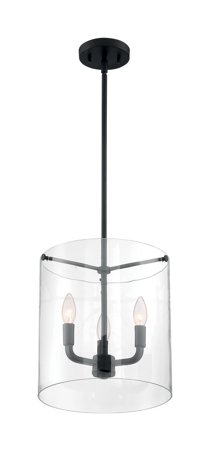 Sommerset 3-Light Pendant in Matte Black