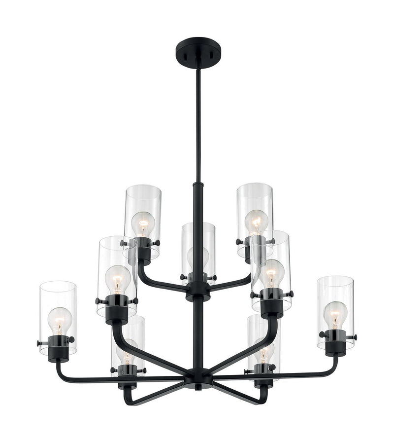 Sommerset 9-Light Chandelier in Matte Black