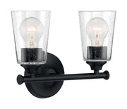 Bransel 2-Light Bath Vanity Light in Matte Black