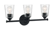 Bransel 3-Light Bath Vanity Light in Matte Black