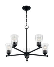 Bransel 5-Light Chandelier in Matte Black