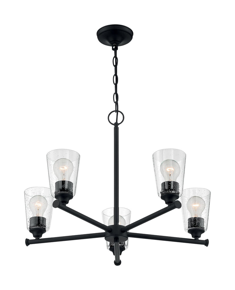 Bransel 5-Light Chandelier in Matte Black