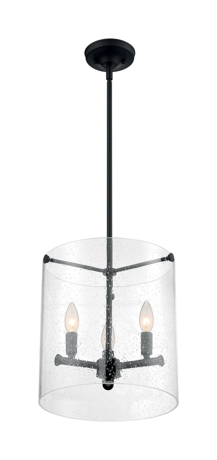 Bransel 3-Light Pendant in Matte Black