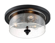 Bransel 3-Light Flush Mount in Matte Black