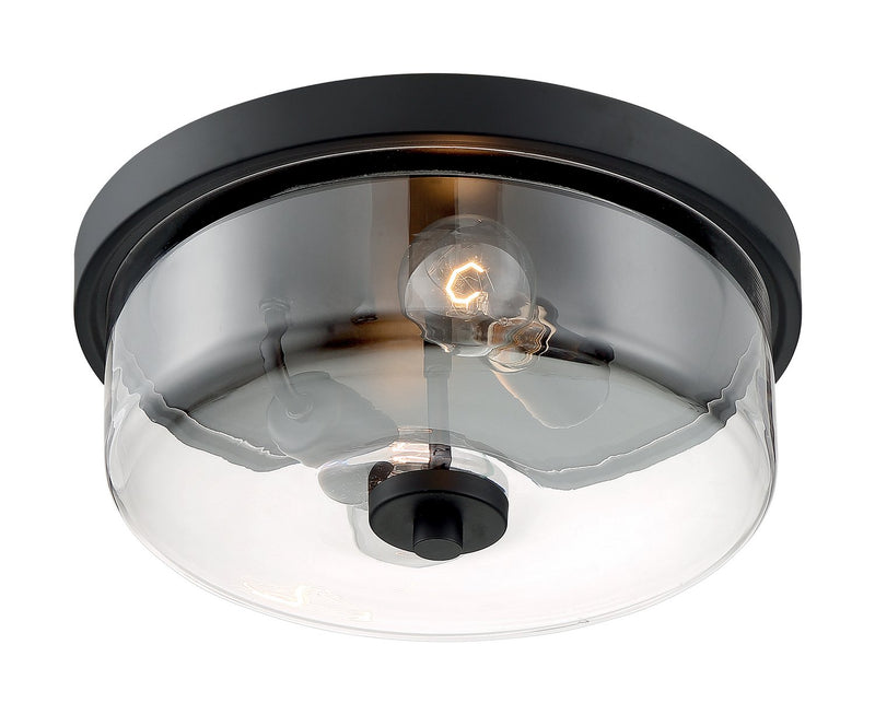 Sommerset 2-Light Flush Mount in Matte Black